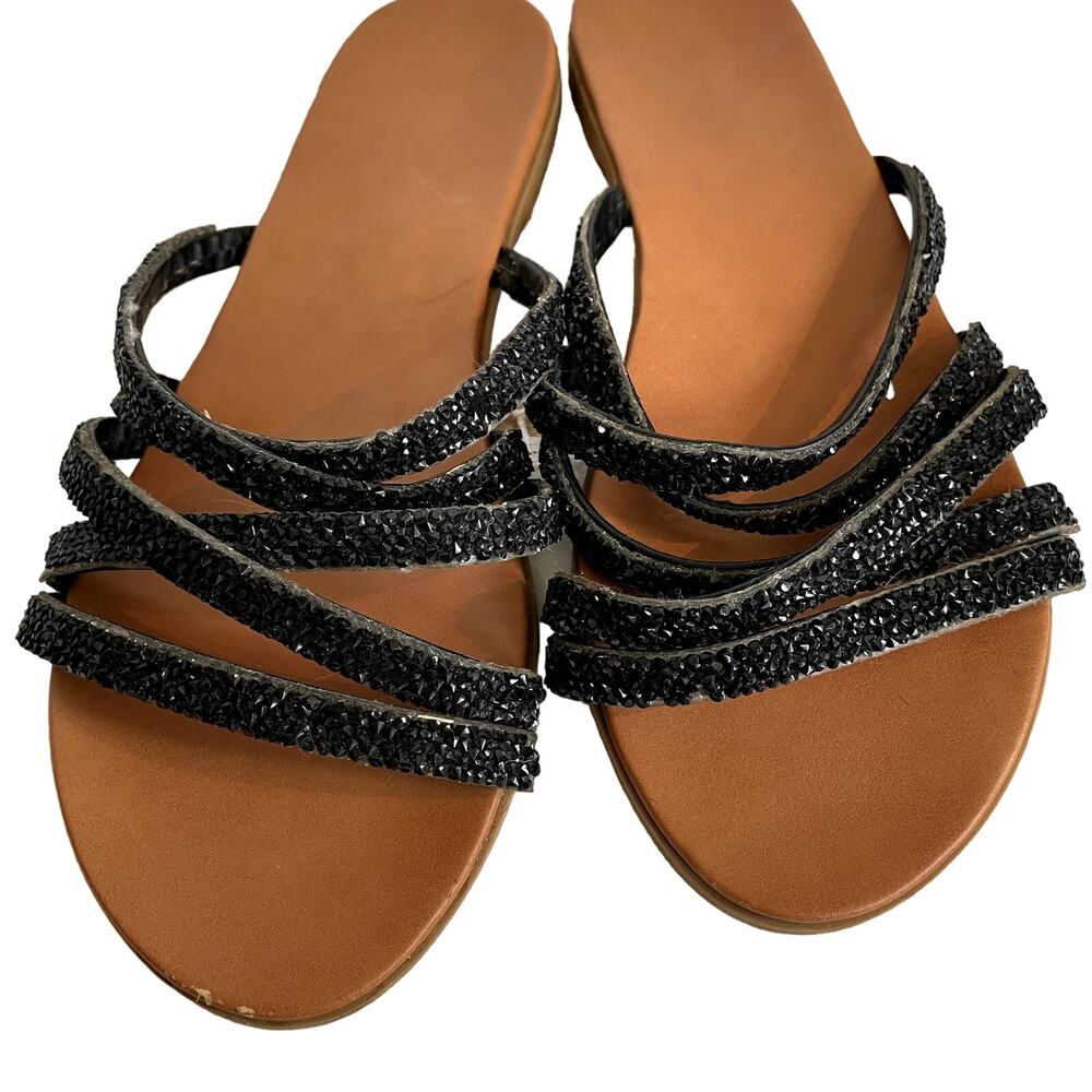 SKU 1490 Women's Bling Flat Sandals Size 9